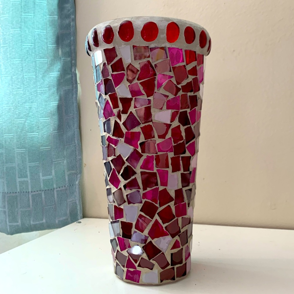 Margie’s Garden Mosaic Glass Vase